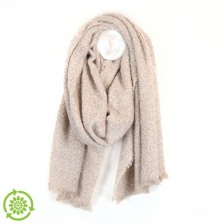 Mushroom Supersoft Boucle Recycled Scarf by Peace of Mind